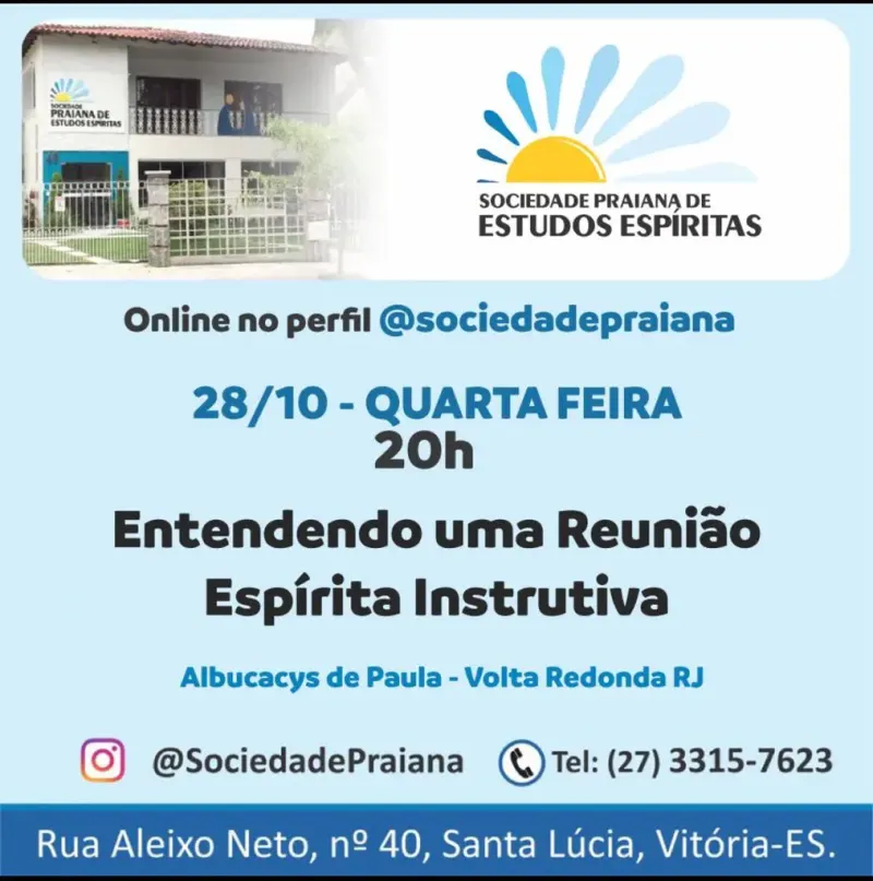 Cartaz: Entendendo uma reunião espírita instrutiva