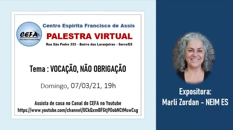 Cartaz: Vocação, não obrigação