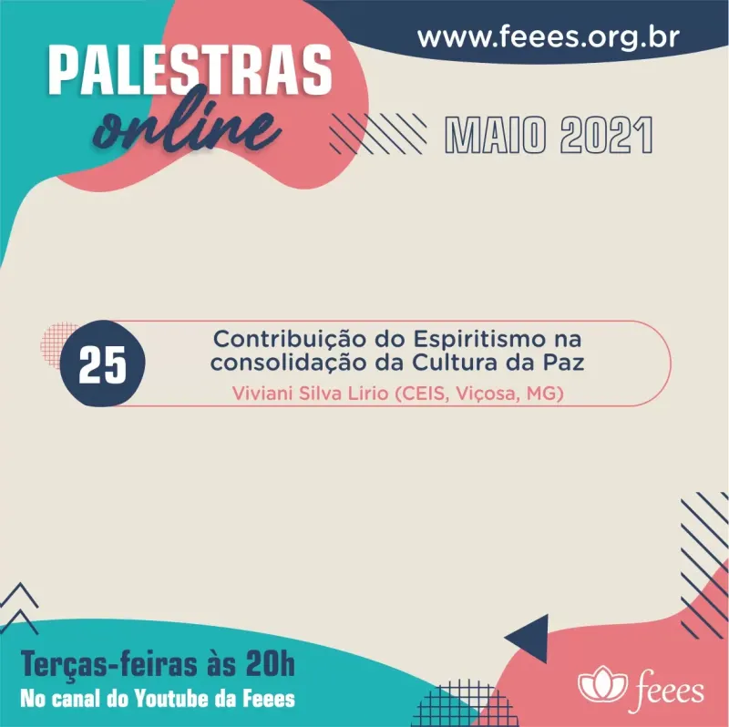 Cartaz: Contribuição do Espiritismo na consolidação da Cultura da Paz