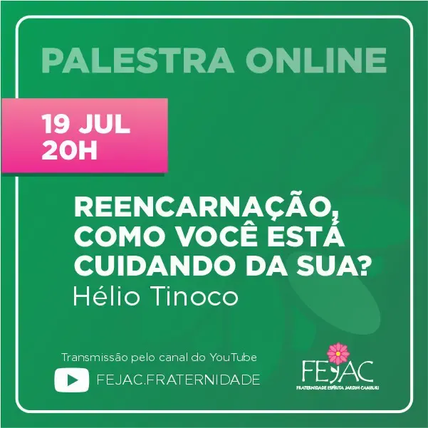 Cartaz: Reencarnação: como você está cuidando da sua?