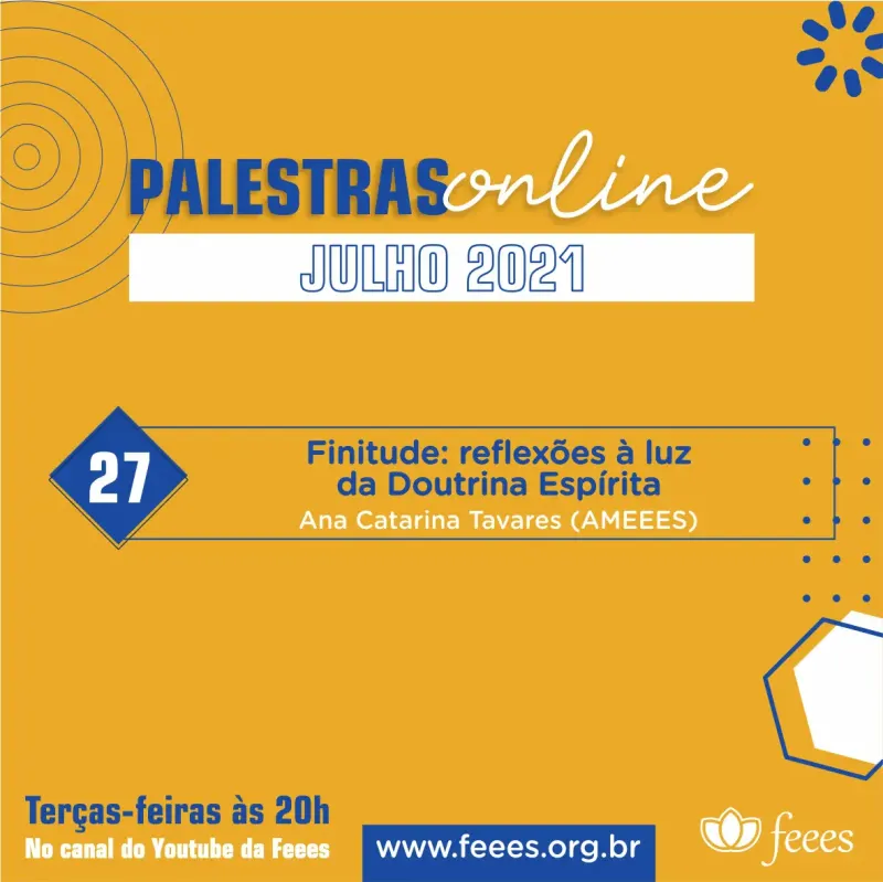 Cartaz: Finitude: reflexões à luz da Doutrina Espírita