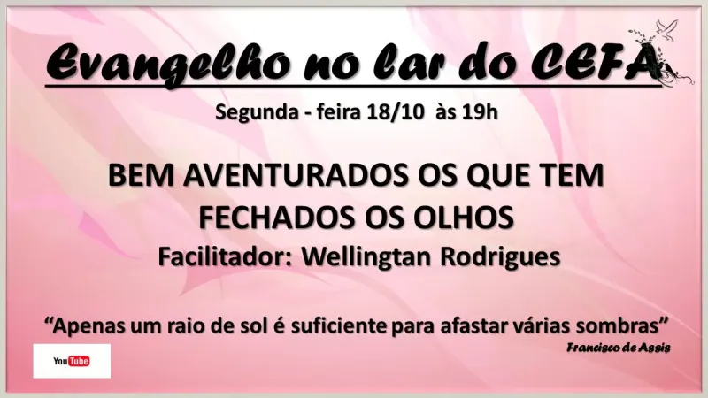 Cartaz: Bem aventurados os que tem fechados os olhos