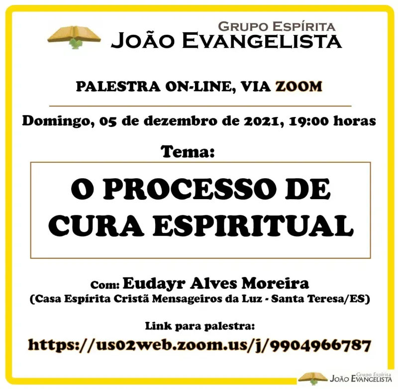 Cartaz: O processo de cura espiritual
