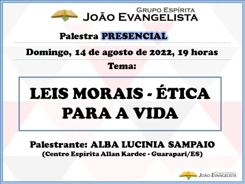 Cartaz: Leis morais: ética para a vida