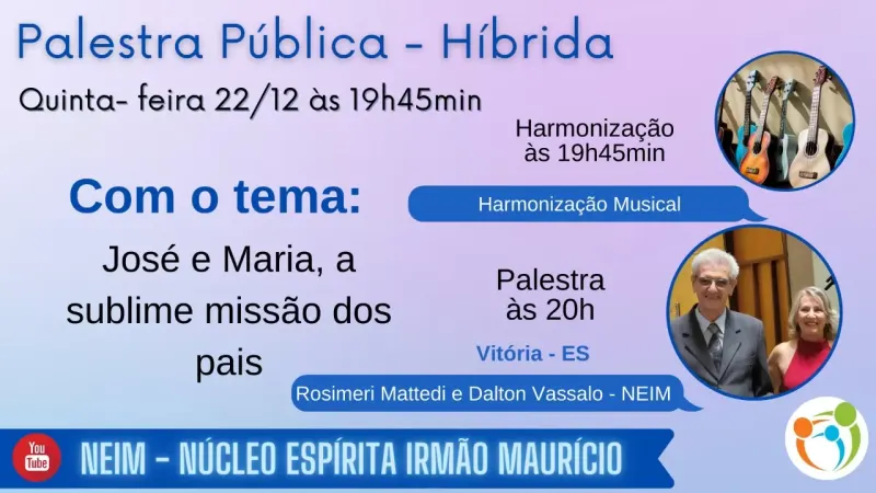 Cartaz: José e Maria: a sublime missão dos pais
