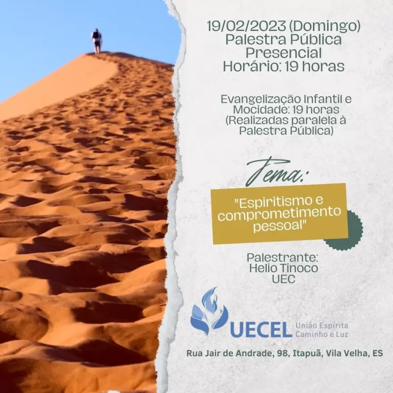 Cartaz: Espiritismo e comprometimento pessoal