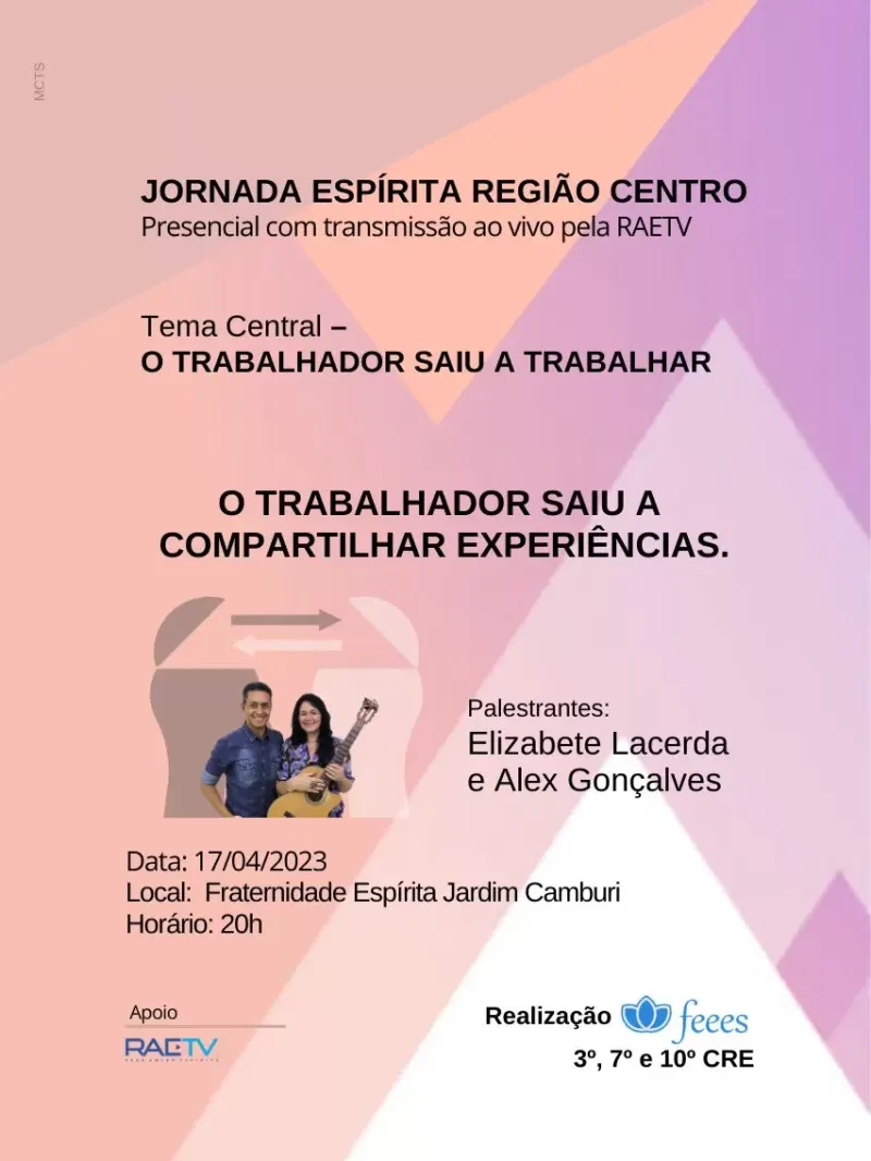 Cartaz: O trabalhador saiu a compartilhar experiências