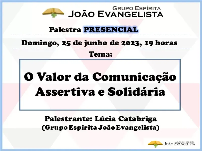 Cartaz: O valor da comunicação assertiva e solidária