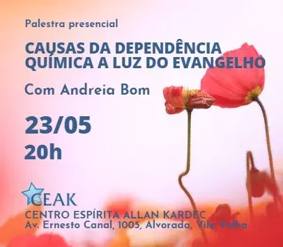 Cartaz: Causas da dependência química à luz do Evangelho