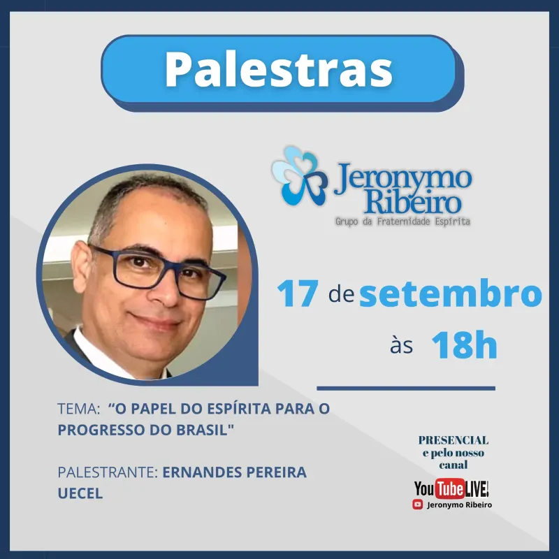 Cartaz: O papel do espírita para o progresso do Brasil