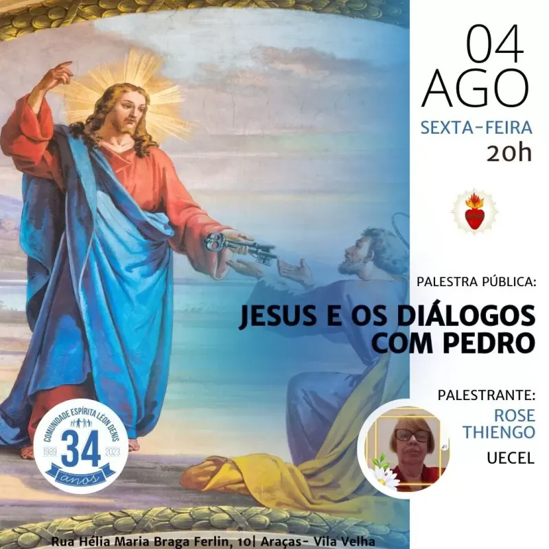 Cartaz: Jesus e os diálogos com Pedro