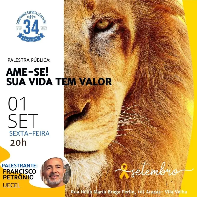 Cartaz: Ame-se! Sua vida tem valor