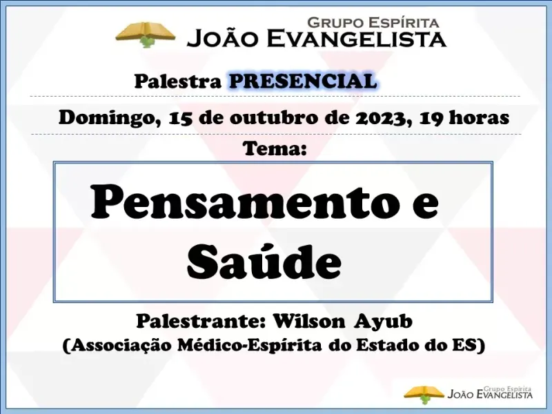 Cartaz: Pensamento e saúde