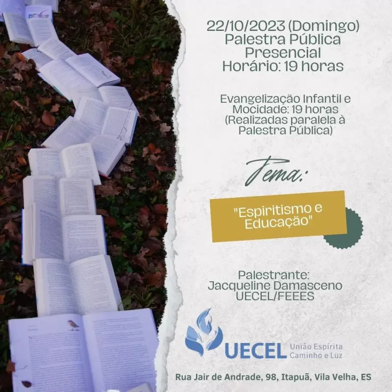 Cartaz: Espiritismo e educação