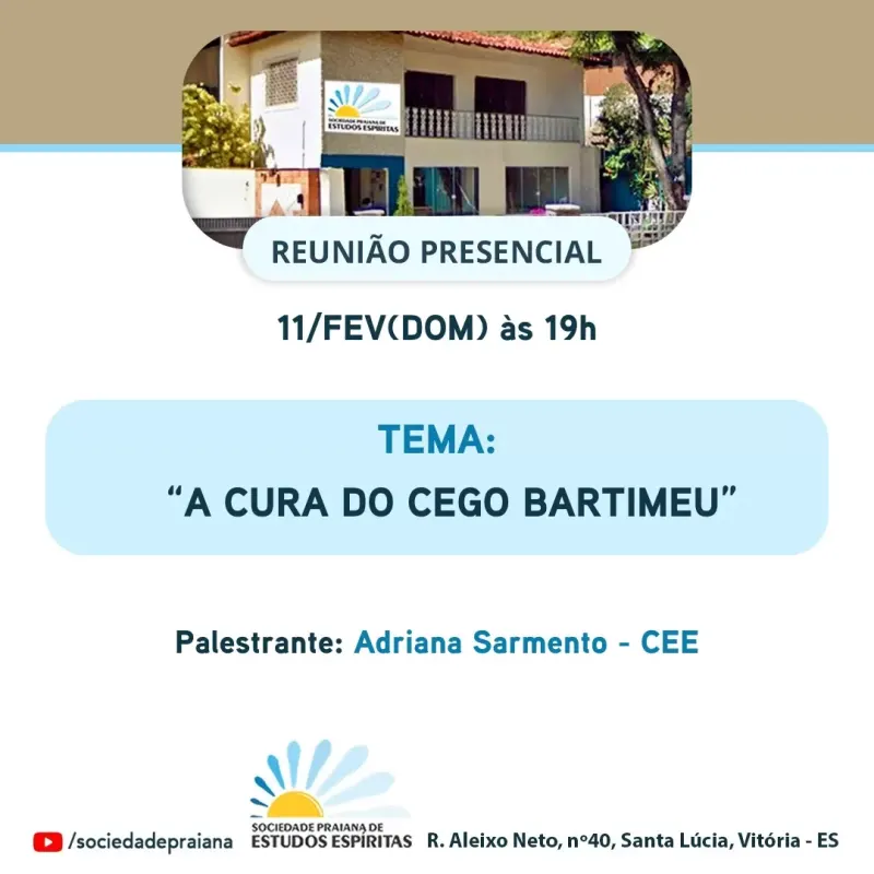 Cartaz: A cura do cego Bartimeu
