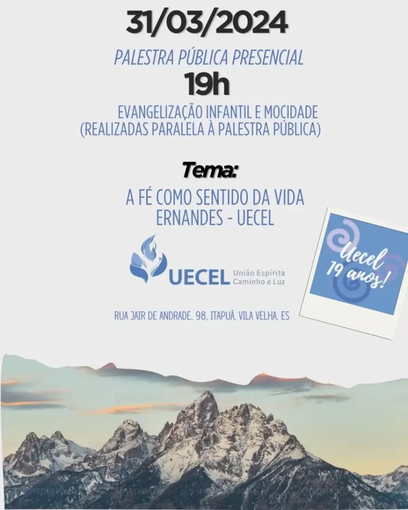 Cartaz: A fé como sentido da vida