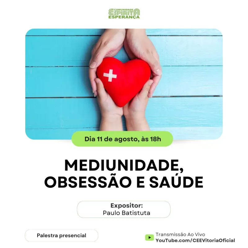 Cartaz: Mediunidade, obsessão e saúde