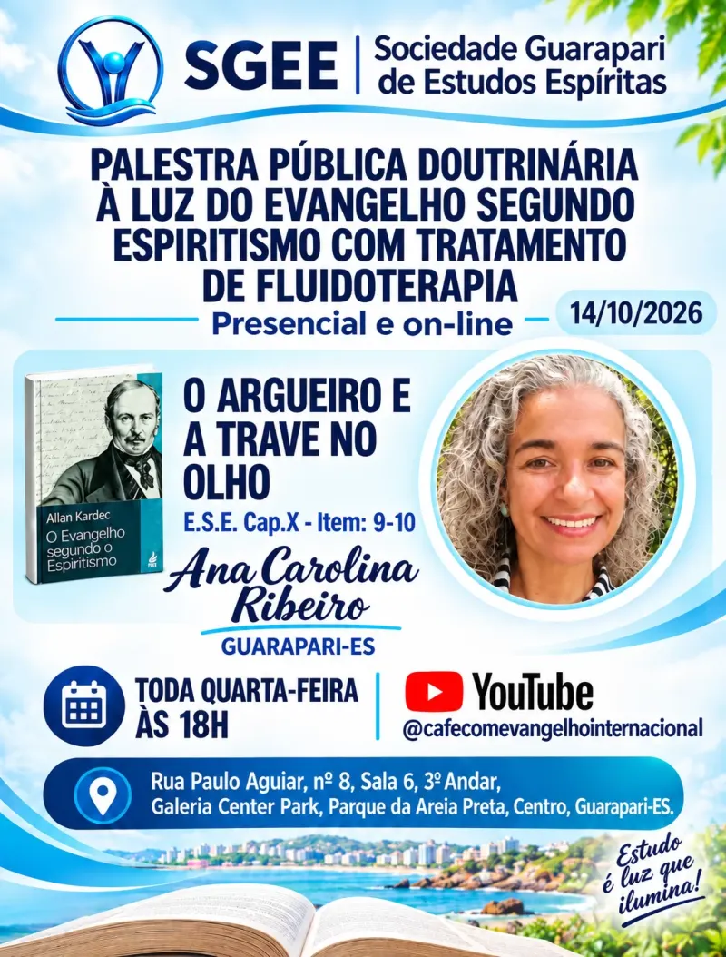Cartaz: O argueiro e a trave no olho