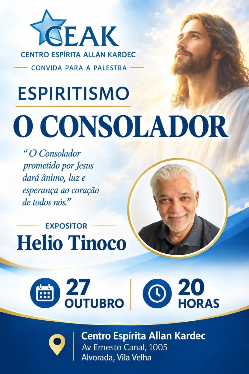 Cartaz: Espiritismo, o consolador